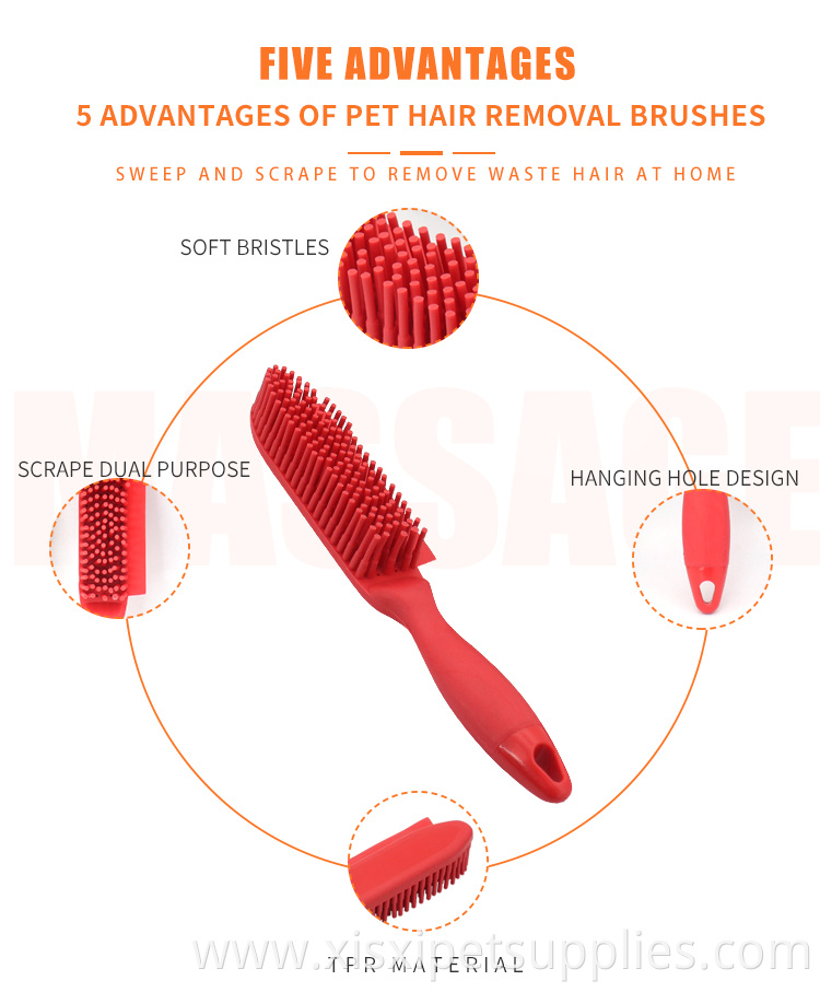 Factory Wholesale Multicolor Rubber Car Detailing Pet Dog Hair Remover Brush